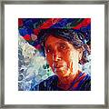 Indigenous Craft Vendor Portrait Guatemala Framed Print