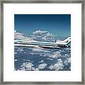 Inflight View Of A Republic Airlines Boeing 727 Framed Print