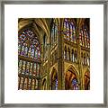 Interior Of Metz Cathedral In France Framed Print