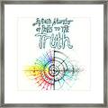 Intuitive Geometry Inspirational - There Are An Infinite Number Of Paths To The Truth Framed Print