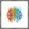 Intuitive Geometry Spectrum Flower Of Life Circle Models Framed Print