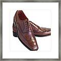 Isolated Brown Shoes Framed Print