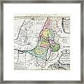 Israel Palestine And The Holy Land Vintage Historical Map 1750 Framed Print