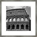 Italy Colosseum Bw Framed Print