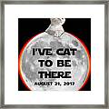 Ive Cat To Be There Solar Eclipse 2017 Framed Print