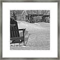 Jack Frost Summit Chair Black And White Framed Print