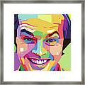 Jack Nicholson Wpap Pop Art Framed Print