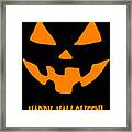 Jack-o-lantern Happy Halloween Pumpkin Framed Print