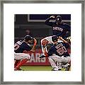 Jackie Bradley, Chris Young, And Mookie Betts Framed Print