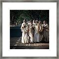 Jain Nuns In Gujarat. Framed Print