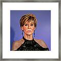 Jane Fonda Painting Framed Print