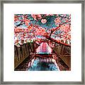Japan Rising Sun Collection - Meguro River Cherry Blossom V I Framed Print