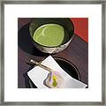 Japanese Green Tea Macha And Sweets Framed Print
