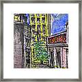 Holiday In The City 1 - Ink And Watercolor Illustration Framed Print