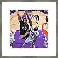 Javale Mcgee And Demarcus Cousins Framed Print