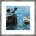Jaws Tribute - A Bigger Boat Framed Print