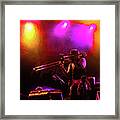 Jazz Trio - A Jam Session In Purple And Yellow Framed Print