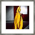 Jean Patchett In Lemon Yellow Evening Dress Framed Print