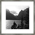 Jenny Lake Black And White Framed Print
