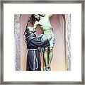 Jesus And Saint At Milk Grotto Framed Print