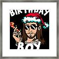 Jesus Birthday Boy Funny Christmas Framed Print
