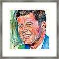 John F. Kennedy Painting Framed Print