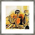 Josephine Baker And Chiquita The Cheetah Number 2 Framed Print