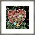 Joy To The World Lebkuchen Heart Framed Print