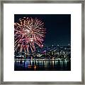 July 4th Fireworks Along The Yonkers Waterfront - 2 Framed Print