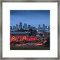 Kansas City Skyline Chiefs Red Framed Print