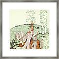 Kay Nielsen Illustrations - The Lassie And Her Godmother, The Lassie And The King Riding Home Framed Print
