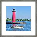 Kenosha Harbor Lighthouse, Wisconsin Framed Print