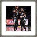 Kevin Durant And Kyrie Irving Framed Print