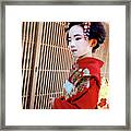 Kimono Girl Framed Print