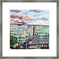 Kings Place  The Clouds Trapper  London Uk Framed Print
