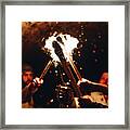 Knights And Fire Framed Print