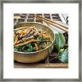 Korean Stir-fried Glass Noodles (japchae) Framed Print