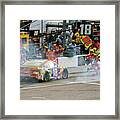 Kyle Busch Pit Stop - Nascar - Kansas Speedway Framed Print