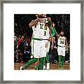 Kyrie Irving And Marcus Morris Framed Print