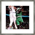 Kyrie Irving And Richaun Holmes Framed Print