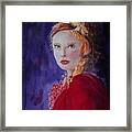 Lady In Red Framed Print