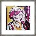 Lady With Black Cloud Framed Print