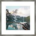 Lago Di Braies Italy Framed Print