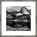 Lake Blanche And The Sundial Black And White - Big Cottonwood Canyon, Utah Framed Print