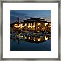 Lake Geneva Riviera At Night Framed Print