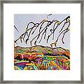 The Negev Landscape In Colorful Fantasy - Summer Framed Print