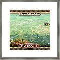 Lanikai Beach Two Sea Turtles Hawaiian Style Panoramic Photograph Framed Print