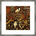 Lantern Chinoiserie Goldfinches And Berries Framed Print