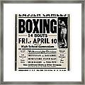 Lassen Camels 1940's Boxing Match Framed Print