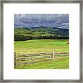 Late Summer At Pioneer Farm - Columbia, New Hampshire Framed Print